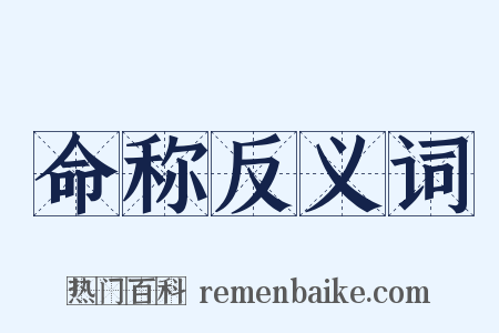 命称反义词是什么意思的图片